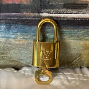 Gold Louis Vuitton Padlock with Key #308